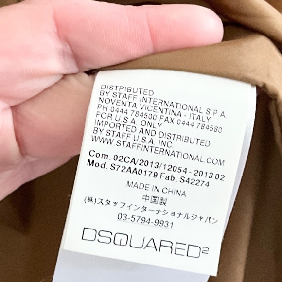 DSQUARED Down Women’s Parks Jacket Puffer Tan Gold Bronze Luxury S Oversized - Picture 7 of 16